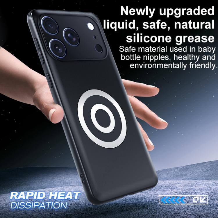 Graphene Brass Thermal Grease Cooling Frosted Magnetic Phone Case, For iPhone 17 Pro Max, For iPhone 17 Pro, For iPhone 17, For iPhone Air, For iPhone 16e, For iPhone 16 Pro Max, For iPhone 16 Pro, For iPhone 16 Plus, For iPhone 16, For iPhone 15 Pro M...