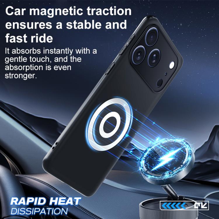 Graphene Brass Thermal Grease Cooling Frosted Magnetic Phone Case, For iPhone 17 Pro Max, For iPhone 17 Pro, For iPhone 17, For iPhone Air, For iPhone 16e, For iPhone 16 Pro Max, For iPhone 16 Pro, For iPhone 16 Plus, For iPhone 16, For iPhone 15 Pro M...