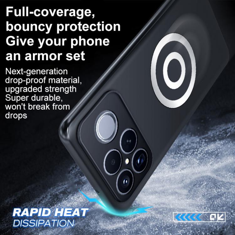Graphene Brass Thermal Grease Cooling Frosted Magnetic Phone Case, For Redmi K90 Pro Max / Poco F8 Ultra, For Redmi K90 / Poco F8 Pro