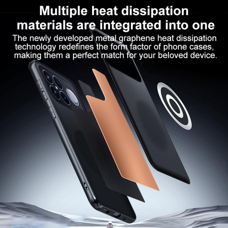 Graphene Brass Thermal Grease Cooling Frosted Magnetic Phone Case, For Redmi K90 Pro Max / Poco F8 Ultra, For Redmi K90 / Poco F8 Pro