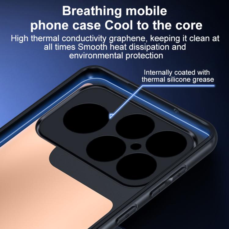 Graphene Brass Thermal Grease Cooling Frosted Magnetic Phone Case, For Redmi K90 Pro Max / Poco F8 Ultra, For Redmi K90 / Poco F8 Pro