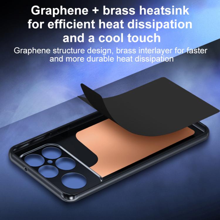 Graphene Brass Thermal Grease Cooling Frosted Magnetic Phone Case, For Redmi K90 Pro Max / Poco F8 Ultra, For Redmi K90 / Poco F8 Pro