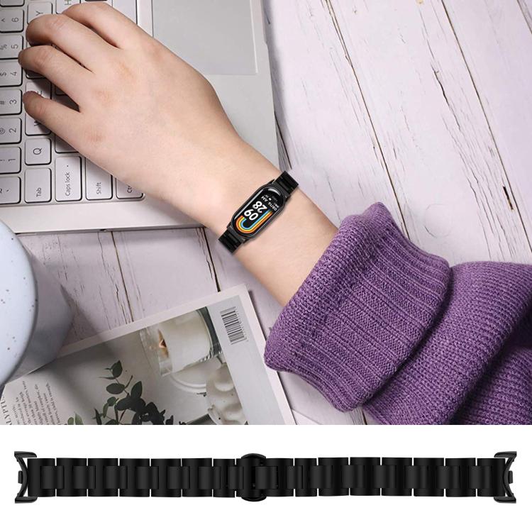 Slim Butterfly Buckle Metal Stainless Steel Watch Band, For Xiaomi Smart Band 11 / 10 / 9 / 8, For Xiaomi Smart Band 10 Pro / Redmi Watch6 / 5