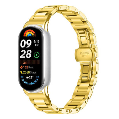 Slim Butterfly Buckle Metal Stainless Steel Watch Band, For Xiaomi Smart Band 11 / 10 / 9 / 8, For Xiaomi Smart Band 10 Pro / Redmi Watch6 / 5