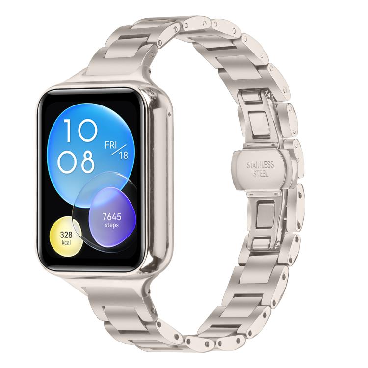 Slim Butterfly Buckle Metal Stainless Steel Watch Band, For Xiaomi Smart Band 11 / 10 / 9 / 8, For Xiaomi Smart Band 10 Pro / Redmi Watch6 / 5