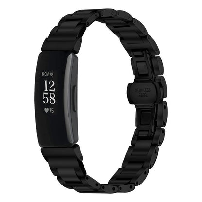 Slim Butterfly Buckle Metal Stainless Steel Watch Band, For Fitbit Inspire 3, For Fitbit Ace 3 / Ace 2 / Inspire 2