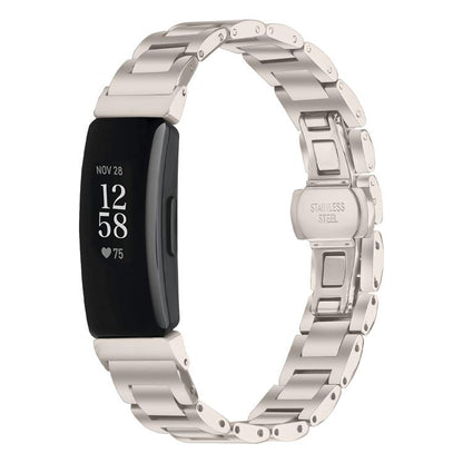 Slim Butterfly Buckle Metal Stainless Steel Watch Band, For Fitbit Inspire 3, For Fitbit Ace 3 / Ace 2 / Inspire 2