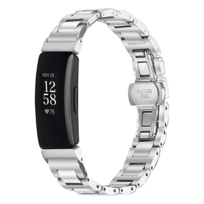 Slim Butterfly Buckle Metal Stainless Steel Watch Band, For Fitbit Inspire 3, For Fitbit Ace 3 / Ace 2 / Inspire 2