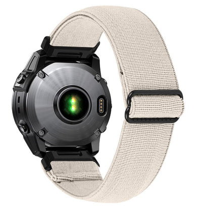 Solid Color Elastic Nylon Watch Band, For Garmin 26mm
