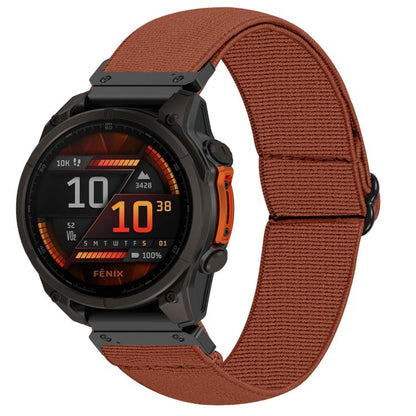Solid Color Elastic Nylon Watch Band, For Garmin 26mm