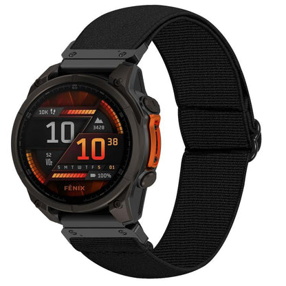 Solid Color Elastic Nylon Watch Band, For Garmin 26mm