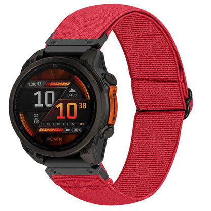 Solid Color Elastic Nylon Watch Band, For Garmin 26mm