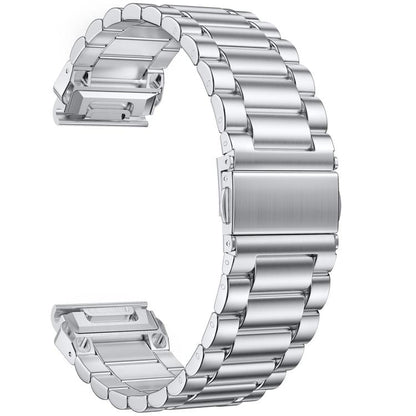 Integrated Tactix Three Beads Folding Clasp Stainless Steel Watch Band, For Garmin 26mm, For Garmin 22mm