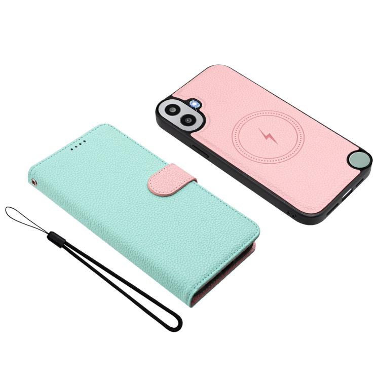 Detachable Litchi Texture Magnetic Vegan Leather Phone Case, For Nothing CMF Phone 1, For Nothing Phone 2a