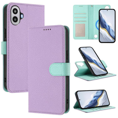 Detachable Litchi Texture Magnetic Vegan Leather Phone Case, For Nothing CMF Phone 1, For Nothing Phone 2a
