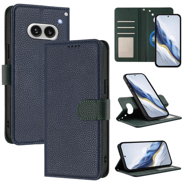Detachable Litchi Texture Magnetic Vegan Leather Phone Case, For Nothing CMF Phone 1, For Nothing Phone 2a