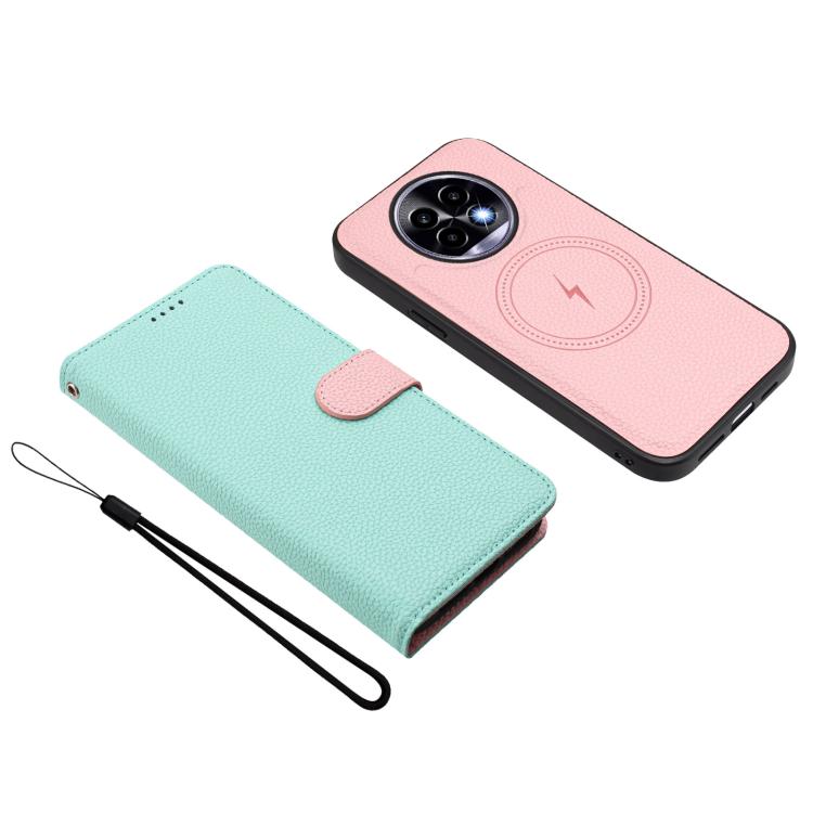 Detachable Litchi Texture Magnetic Vegan Leather Phone Case, For Realme 13 Pro / 13 Pro+ 5G