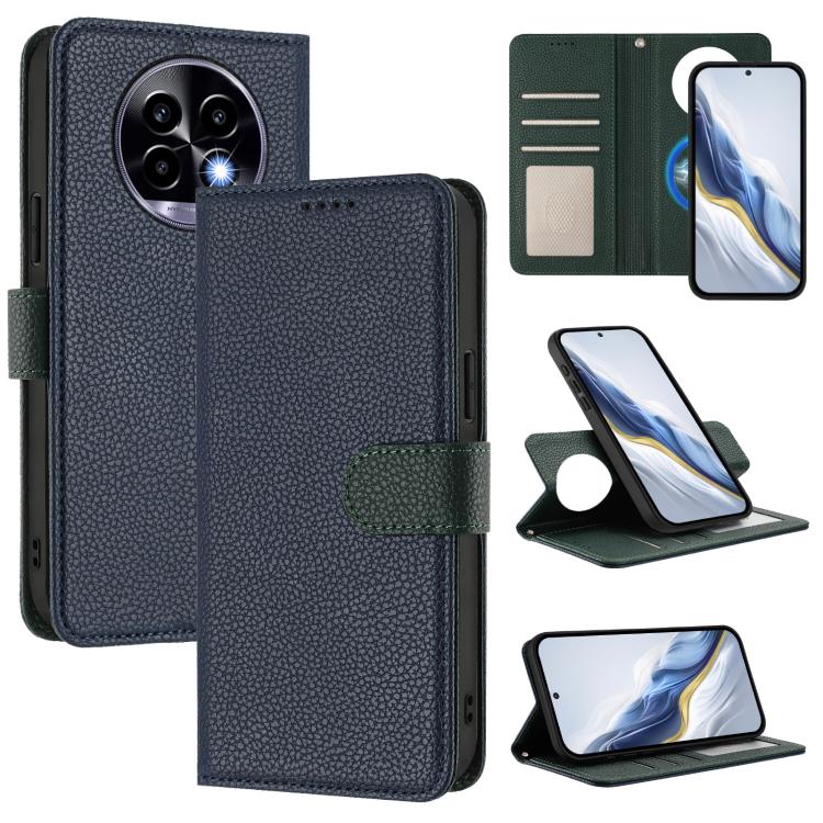 Detachable Litchi Texture Magnetic Vegan Leather Phone Case, For Realme 13 Pro / 13 Pro+ 5G