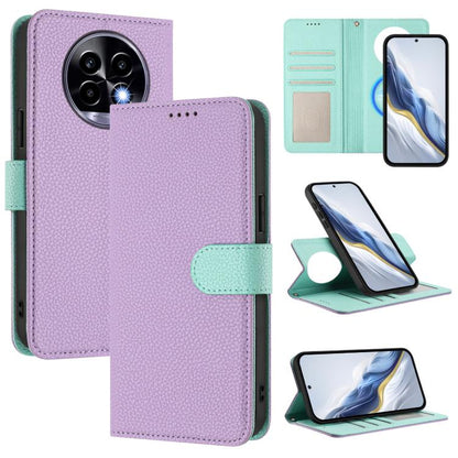 Detachable Litchi Texture Magnetic Vegan Leather Phone Case, For Realme 13 Pro / 13 Pro+ 5G