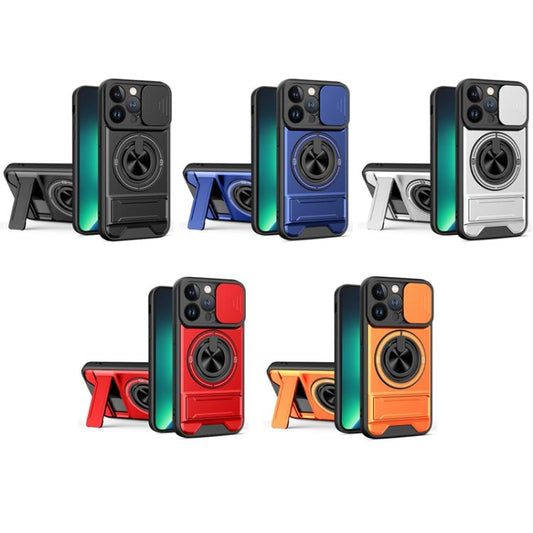 Lens Sliding Window Multifunctional Magnetic Shockproof Phone Case, For iPhone 13 Pro, For iPhone 13, For iPhone 12, For iPhone 12 Pro Max, For iPhone 12 Pro, For iPhone 11 Pro Max, For iPhone 11, For iPhone XR, For iPhone XS Max, For iPhone 7 Plus    ...