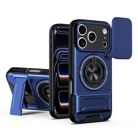 Lens Sliding Window Multifunctional Magnetic Shockproof Phone Case, For iPhone 18 Pro, For iPhone 18 Pro Max, For iPhone 17e / 16e, For iPhone 17 Pro Max, For iPhone 17 Pro, For iPhone 17, For iPhone Air, For iPhone 16 Pro Max, For iPhone 16 Pro       ...