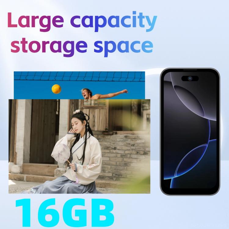 16 Pro Max, 1GB+16GB, 3.75 inch Android 8.1 MediaTek MT6580 Quad Core, Network: 3G, Dual SIM