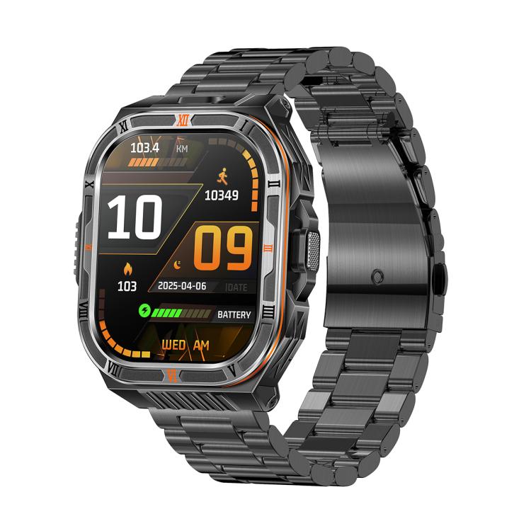 HT38 2.01 inch IPS Square Screen Smart Sports Watch Supports Bluetooth Call, Health Monitoring, LED Flashlight