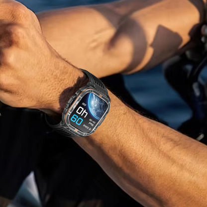 HT38 2.01 inch IPS Square Screen Smart Sports Watch Supports Bluetooth Call, Health Monitoring, LED Flashlight