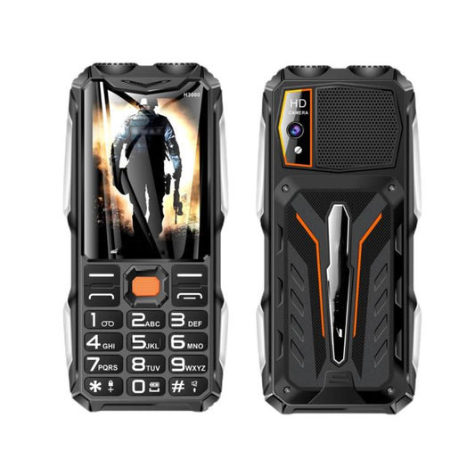 H3000 Elder Rugged Phone, 4000mAh Battery, 2.8 inch, 21 Keys, Network: 2G, LED Flashlight, FM, Dual SIM, EU Plug