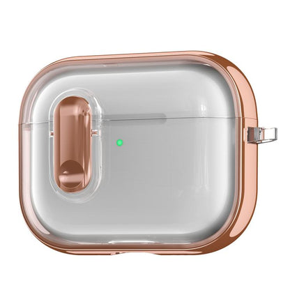 Clear Electroplating Wireless Earphones Case with Switch, For AirPods 5 / 4, For AirPods Pro 3, For AirPods Pro 2, For AirPods Pro