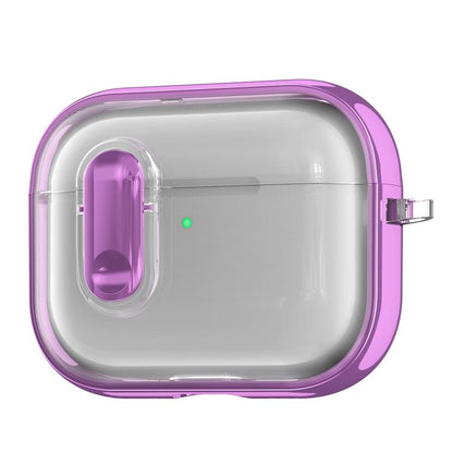 Clear Electroplating Wireless Earphones Case with Switch, For AirPods 5 / 4, For AirPods Pro 3, For AirPods Pro 2, For AirPods Pro
