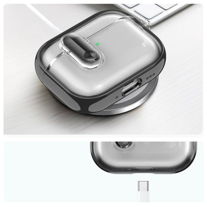 Clear Electroplating Wireless Earphones Case with Switch, For AirPods Pro 3, For AirPods 4, For AirPods Pro 2, For AirPods Pro