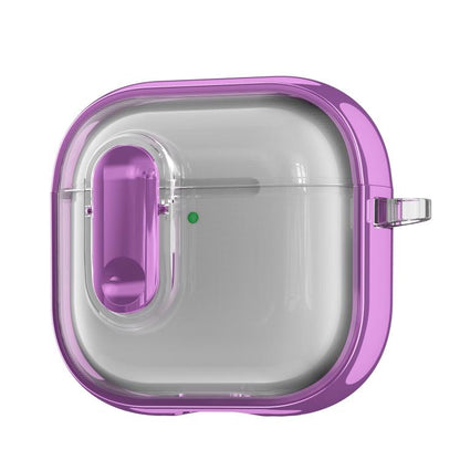 Clear Electroplating Wireless Earphones Case with Switch, For AirPods 5 / 4, For AirPods Pro 3, For AirPods Pro 2, For AirPods Pro