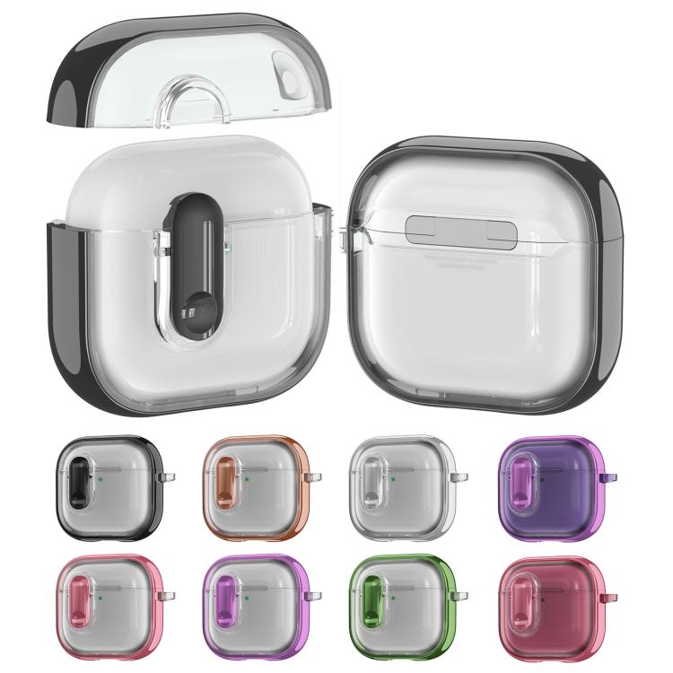 Clear Electroplating Wireless Earphones Case with Switch, For AirPods 5 / 4, For AirPods Pro 3, For AirPods Pro 2, For AirPods Pro