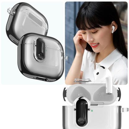 Clear Electroplating Wireless Earphones Case with Switch, For AirPods 5 / 4, For AirPods Pro 3, For AirPods Pro 2, For AirPods Pro