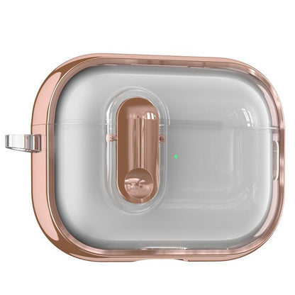 Clear Electroplating Wireless Earphones Case with Switch, For AirPods 5 / 4, For AirPods Pro 3, For AirPods Pro 2, For AirPods Pro
