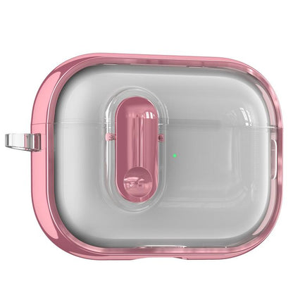 Clear Electroplating Wireless Earphones Case with Switch, For AirPods 5 / 4, For AirPods Pro 3, For AirPods Pro 2, For AirPods Pro