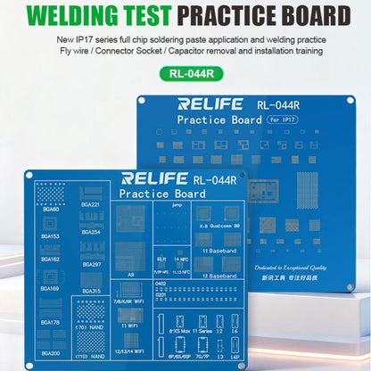 RELIFE RL-044R BGA Chip Connector Socket Welding Test Pract CE Board Compatible with iPhone 17 Series, RELIFE RL-044R