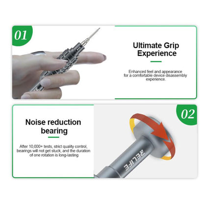 RELIFE RL-730A 5 in 1 Steel Cannon King Classic Series Aluminum Alloy Screwdriver Set, 5 in 1 Set