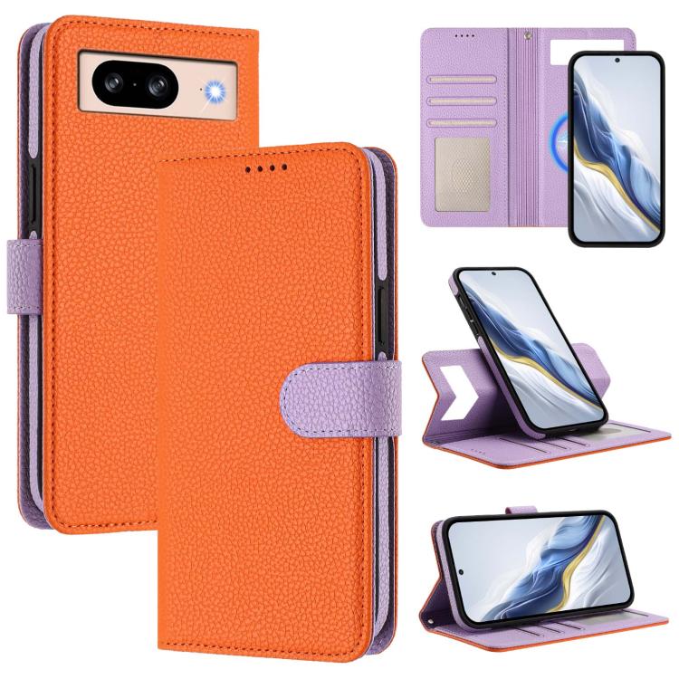 Detachable Litchi Texture Magnetic Side-Patch Vegan Leather Phone Case, For Google Pixel 10 Pro XL, For Google Pixel 10 / 10 Pro, For Google Pixel 9 Pro XL, For Google Pixel 9 / 9 Pro, For Google Pixel 8 Pro, For Google Pixel 8