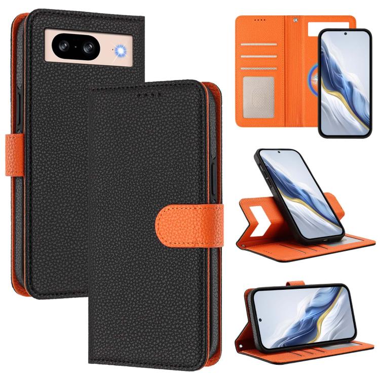 Detachable Litchi Texture Magnetic Side-Patch Vegan Leather Phone Case, For Google Pixel 10 Pro XL, For Google Pixel 10 / 10 Pro, For Google Pixel 9 Pro XL, For Google Pixel 9 / 9 Pro, For Google Pixel 8 Pro, For Google Pixel 8