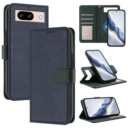 Detachable Litchi Texture Magnetic Side-Patch Vegan Leather Phone Case, For Google Pixel 10 Pro XL, For Google Pixel 10 / 10 Pro, For Google Pixel 9 Pro XL, For Google Pixel 9 / 9 Pro, For Google Pixel 8 Pro, For Google Pixel 8