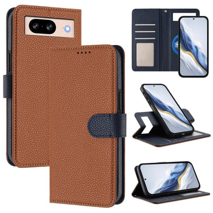 Detachable Litchi Texture Magnetic Side-Patch Vegan Leather Phone Case, For Google Pixel 10 Pro XL, For Google Pixel 10 / 10 Pro, For Google Pixel 9 Pro XL, For Google Pixel 9 / 9 Pro, For Google Pixel 8 Pro, For Google Pixel 8