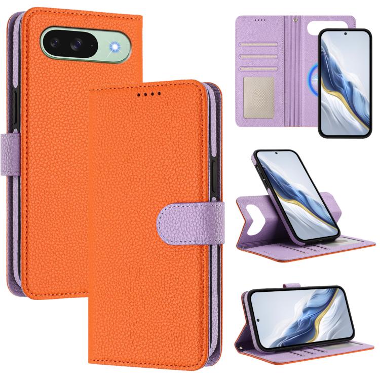 Detachable Litchi Texture Magnetic Side-Patch Vegan Leather Phone Case, For Google Pixel 10 Pro XL, For Google Pixel 10 / 10 Pro, For Google Pixel 9 Pro XL, For Google Pixel 9 / 9 Pro, For Google Pixel 8 Pro, For Google Pixel 8