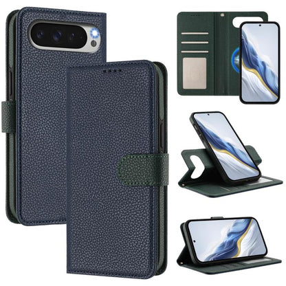 Detachable Litchi Texture Magnetic Side-Patch Vegan Leather Phone Case, For Google Pixel 10 Pro XL, For Google Pixel 10 / 10 Pro, For Google Pixel 9 Pro XL, For Google Pixel 9 / 9 Pro, For Google Pixel 8 Pro, For Google Pixel 8