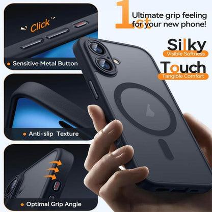 XDcase Skin Feel Magnetic Frosted Phone Case with Lens Film, For iPhone 17 Pro Max, For iPhone 17 Pro, For iPhone 17, For iPhone Air
