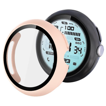 xDfind Tempered Film Integrated Oil Spraying PC Watch Protective Cover, For Google Pixel Watch 4 / 3 45mm, For Google Pixel Watch 4 / 3 / 2 / 1 41mm