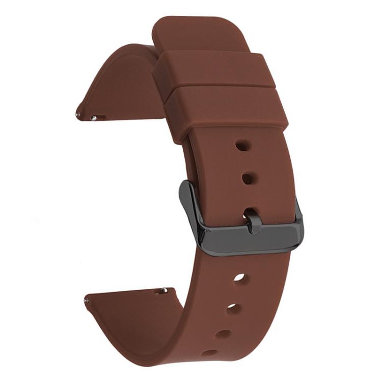 xDfind Stainless Steel Black Pin Buckle Solid Color Silicone Waterproof Watch Band, 20mm, 21mm, 22mm, 24mm