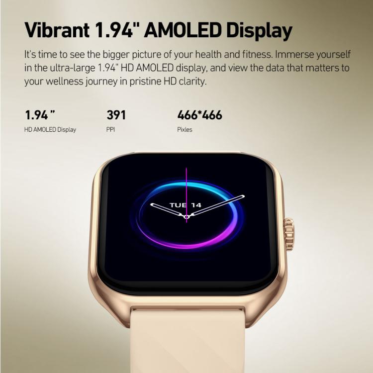 Zeblaze GTS 4 1.94 inch AMOLED Screen IP68 Waterproof Sports Fitness Smart Watch