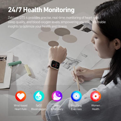 Montre Intelligente Zeblaze GTS 4 avec Écran AMOLED de 1,94 pouces, Étanchéité IP68, pour le Sport et le Fitness